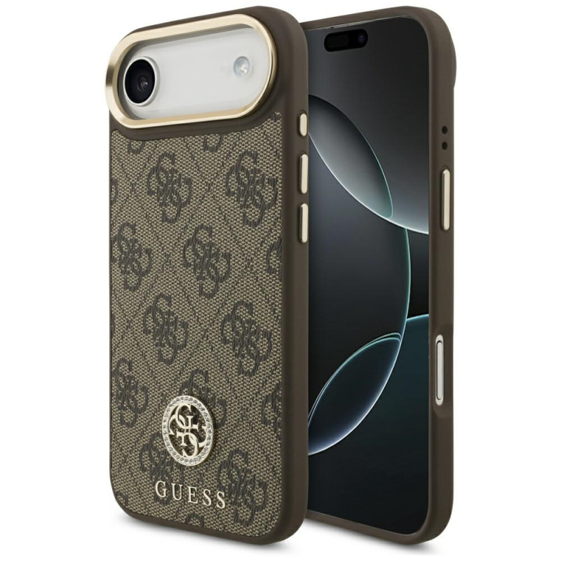 Kryt Guess 4G STRASS LOGO pro iPhone Air - hnědý
