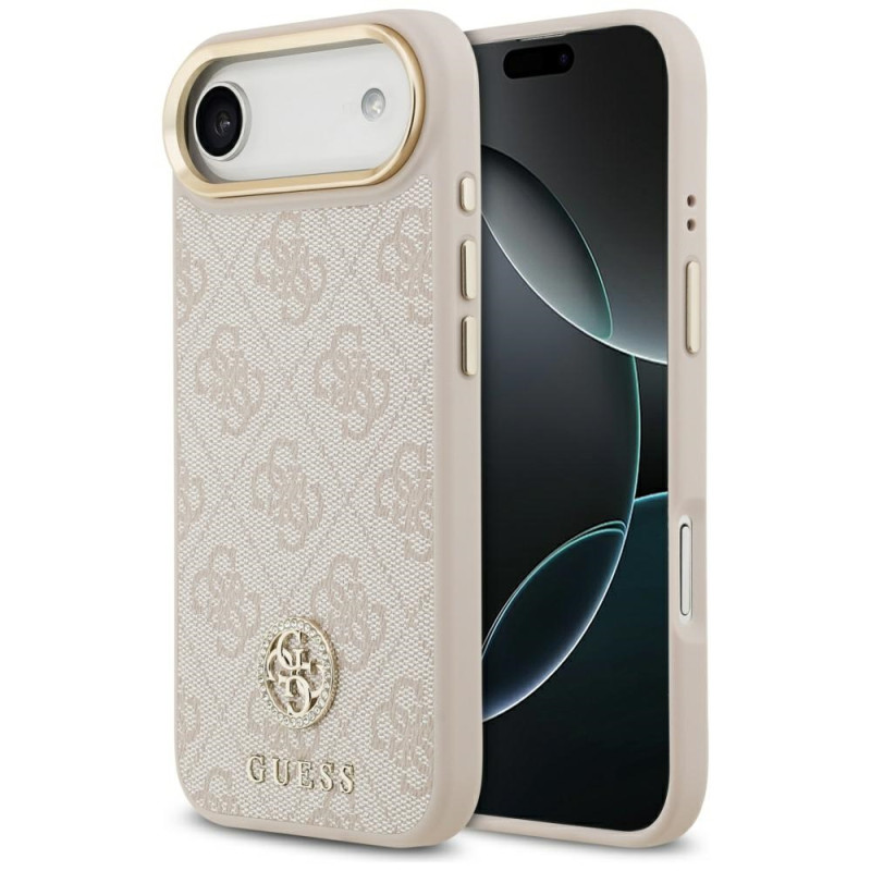 Kryt Guess 4G Strass Logo MagSafe pro iPhone Air - pink