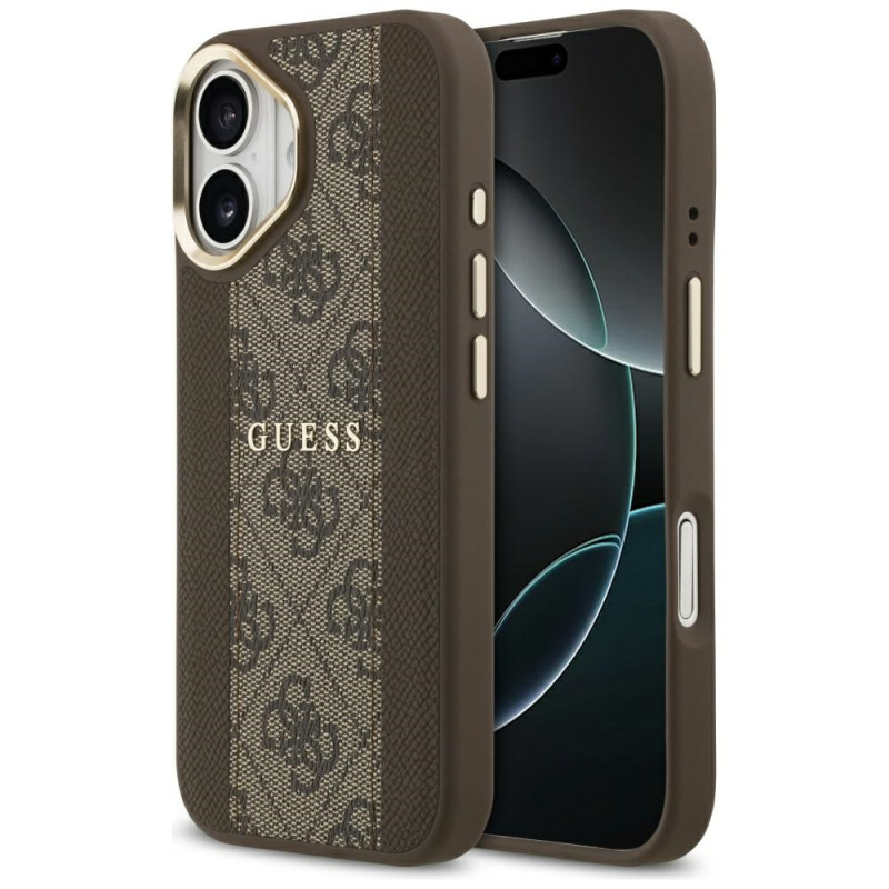 Kryt Guess 4G STRIPE pro iPhone 17 - brown