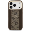 Kryt Guess 4G STRIPE MagSafe pro iPhone 17 Pro - hnědý