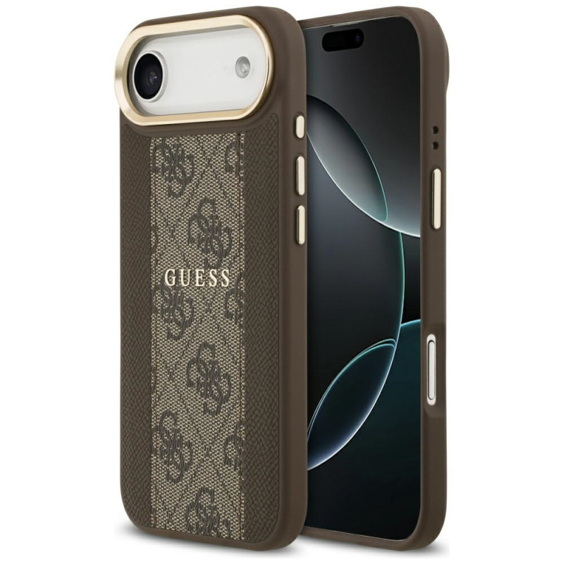 Kryt Guess 4G Stripe MagSafe pro iPhone Air - hnědý