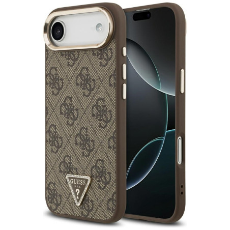 Kryt Guess 4G Triangle Logo MagSafe pro iPhone Air - hnědá/zlatá