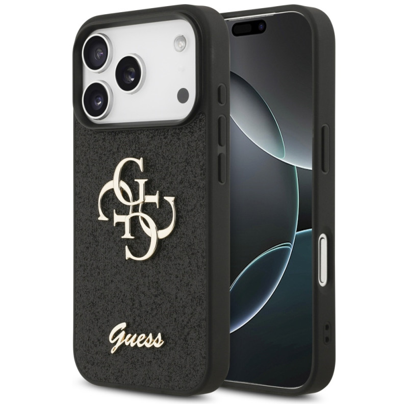 Kryt Guess FIXED GLITTER BIG 4G pro iPhone 17 Pro - black