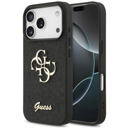 Kryt Guess FIXED GLITTER BIG 4G iPhone 17 Pro black