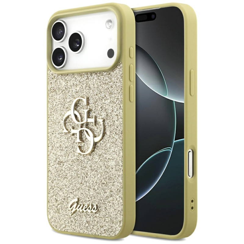 Kryt Guess FIXED GLITTER Big 4G pro iPhone 17 Pro Max - zlato