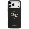 Kryt Guess Grained Big 4G & Classic Logo pro iPhone 17 Pro Max - čern