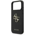 Kryt Guess Grained Big 4G & Classic Logo pro iPhone 17 Pro Max - čern