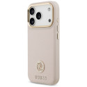 Kryt Guess Grained Strass Logo iPhone 17 Pro - růžová
