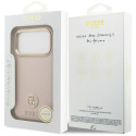 Kryt Guess Grained Strass Logo iPhone 17 Pro - růžová