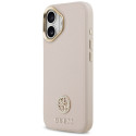 Kryt Guess Grained Strass Logo iPhone 17 - růžový