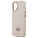 Kryt Guess Grained Strass Logo iPhone 17 - růžový