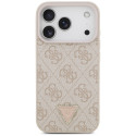 Kryt Guess 4G TRIANGLE STRASS pro iPhone 17 Pro - růžová