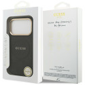 Kryt Guess Peony Hot Stamp MagSafe iPhone 17 Pro černý