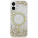 Kryt Guess RESIN Bottom Glitter MagSafe iPhone 17 - zlatá
