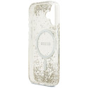 Kryt Guess RESIN Bottom Glitter MagSafe iPhone 17 - zlatá