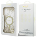 Kryt Guess RESIN Bottom Glitter MagSafe iPhone 17 - zlatá