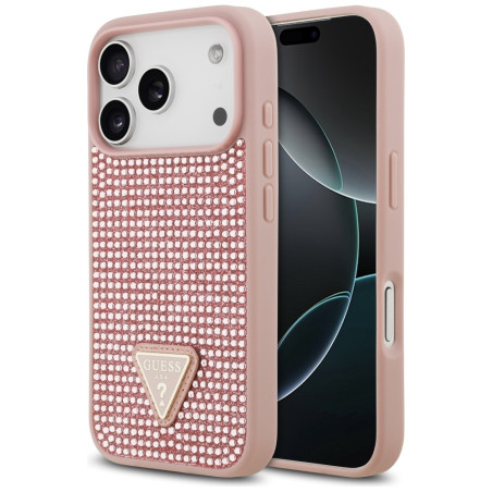 Kryt Guess Rhinestone Triangle iPhone 17 Pro - pink