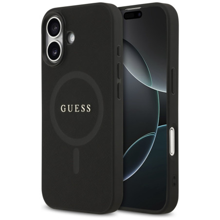Kryt Guess Saffiano Classic Logo MagSafe pro iPhone 17 - černý