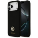 Kryt Guess Silicone Logo Strass 4G pro iPhone 17 Pro Max - černý
