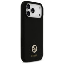Kryt Guess Silicone Logo Strass 4G pro iPhone 17 Pro Max - černý