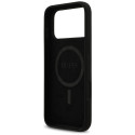 Kryt Guess Silicone Logo Strass 4G pro iPhone 17 Pro Max - černý