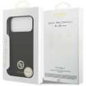 Kryt Guess Silicone Logo Strass 4G pro iPhone 17 Pro Max - černý