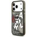 Kryt Karl Lagerfeld CHOUPETTE Liquid Glitter Logo pro iPhone 17 Pro -