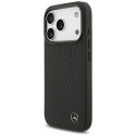 Pouzdro Mercedes Leather Laurel Leaves Magsafe iPhone 17 Pro - černé