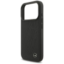 Pouzdro Mercedes Leather Laurel Leaves Magsafe iPhone 17 Pro - černé