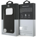 Pouzdro Mercedes Leather Laurel Leaves Magsafe iPhone 17 Pro - černé