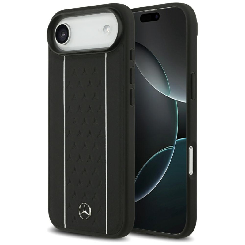 Kryt Mercedes LEATHER STAR pro iPhone Air - black