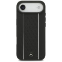 Kryt Mercedes LEATHER STAR pro iPhone Air - black (MagSafe)
