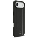 Kryt Mercedes LEATHER STAR pro iPhone Air - black (MagSafe)
