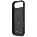 Kryt Mercedes LEATHER STAR pro iPhone Air - black (MagSafe)