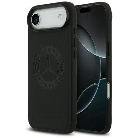 Kryt Mercedes Leather Vintage Logo MagSafe pro iPhone Air – černý
