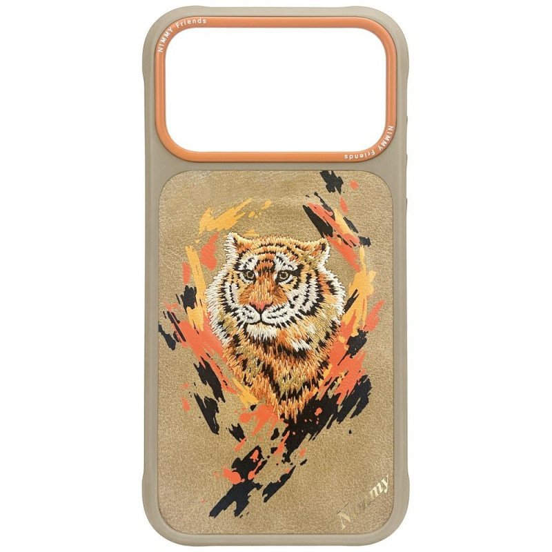 Kryt Nimmy TIGER MagSafe pro iPhone 17 Pro Max - light brown