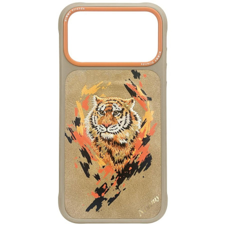 Kryt Nimmy TIGER MagSafe pro iPhone 17 Pro Max - light brown