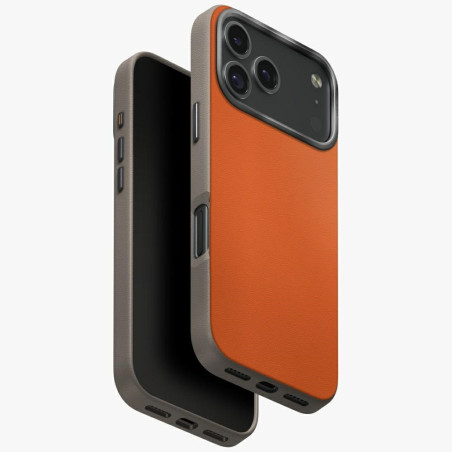 Pouzdro UNIQ LYDEN DS iPhone 17 Pro - oranžová/šedá