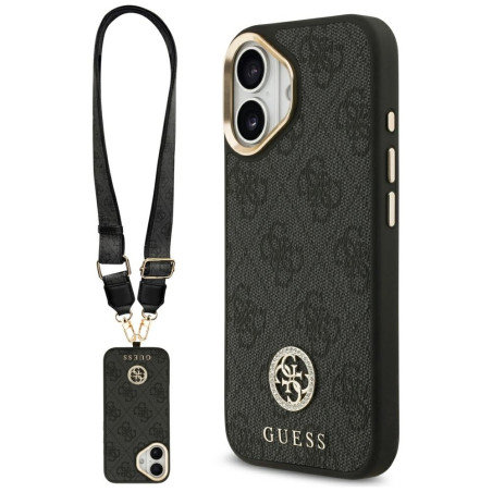 Kryt Guess 4G STRASS LOGO pro iPhone 17 - černý