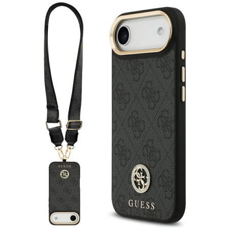 Kryt Guess 4G STRASS Logo & BIG STRAP iPhone Air černý