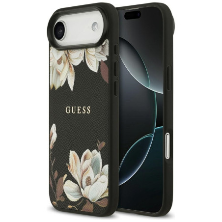 Kryt Guess Grained Flowers Classic LOGO pro iPhone Air - černý