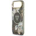 Kryt Guess IML Glitter Flowers Triangle pro iPhone Air - black