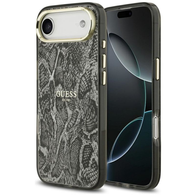 Kryt Guess PYTHON PATTERN MagSafe pro iPhone Air - černý