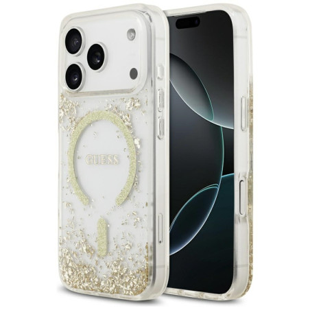 Kryt Guess s glitterem pro iPhone 17 Pro - Gold