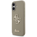 Kryt Guess SILICONE Big 4G Script pro iPhone 17 - hnědá