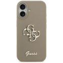 Kryt Guess SILICONE Big 4G Script pro iPhone 17 - hnědá