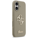 Kryt Guess SILICONE Big 4G Script pro iPhone 17 - hnědá
