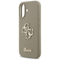 Kryt Guess SILICONE Big 4G Script pro iPhone 17 - hnědá