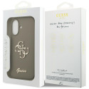 Kryt Guess SILICONE Big 4G Script pro iPhone 17 - hnědá