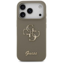 Kryt Guess SILICONE Big 4G Script Case iPhone 17 Pro - hnědý